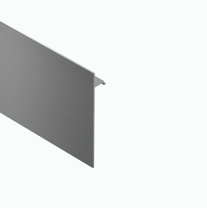 Теневой плинтус скрытого монтажа 98 мм, АНОД СЕРЕБРО