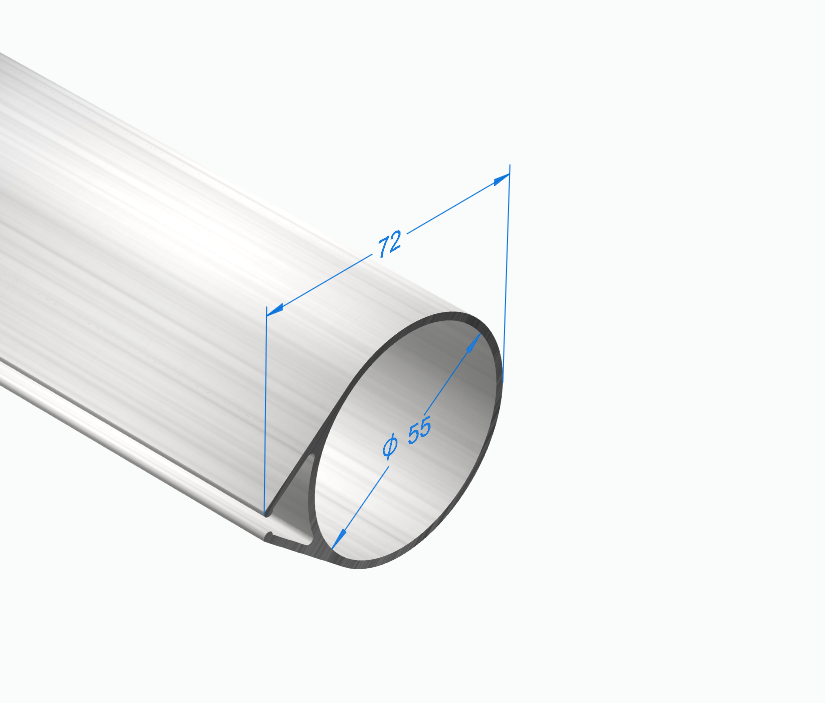 Мачтовый профиль  55 мм для парусных яхт