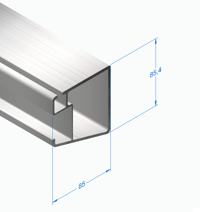 Профиль для тентовых конструкций 85, БЕЗ ПОКРЫТИЯ