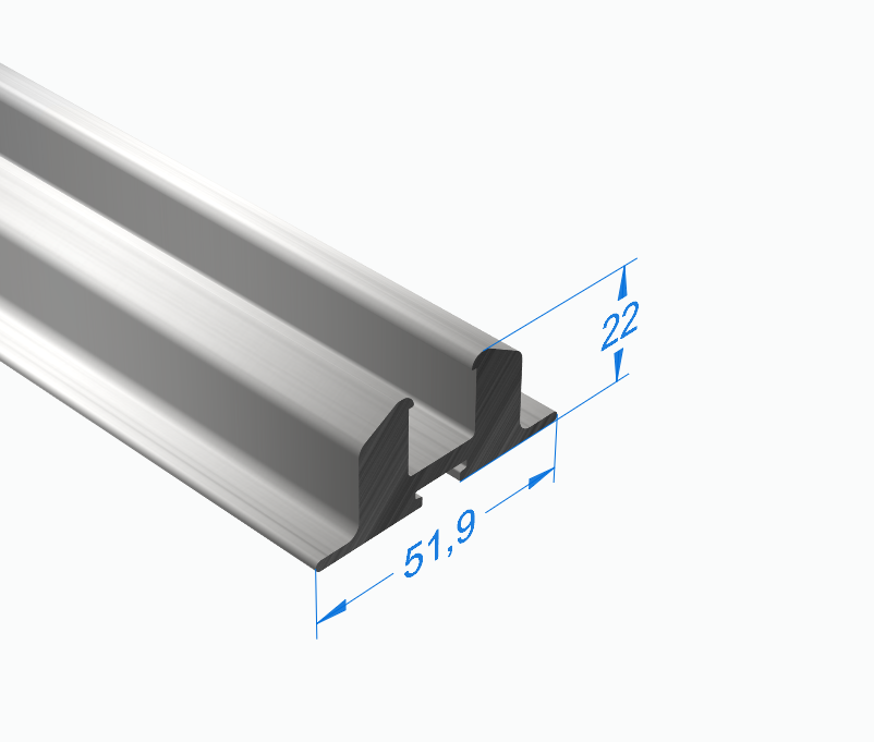 Алюминиевая направляющая поручня балюстрады огибного участка SIGMA SCE
