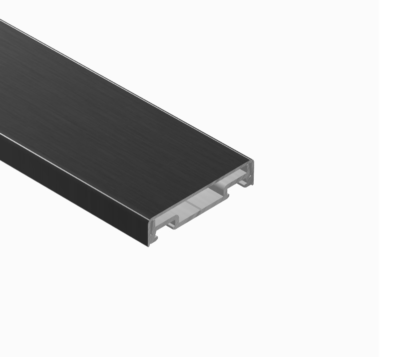 Комплект алюминиевых накладных наличников 50 мм, RAL 9005 ЧЕРНЫЙ МАТОВЫЙ